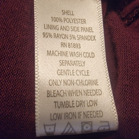 H by Halston Asymmetrical Maroon and White Dress - Picture 7 of 7